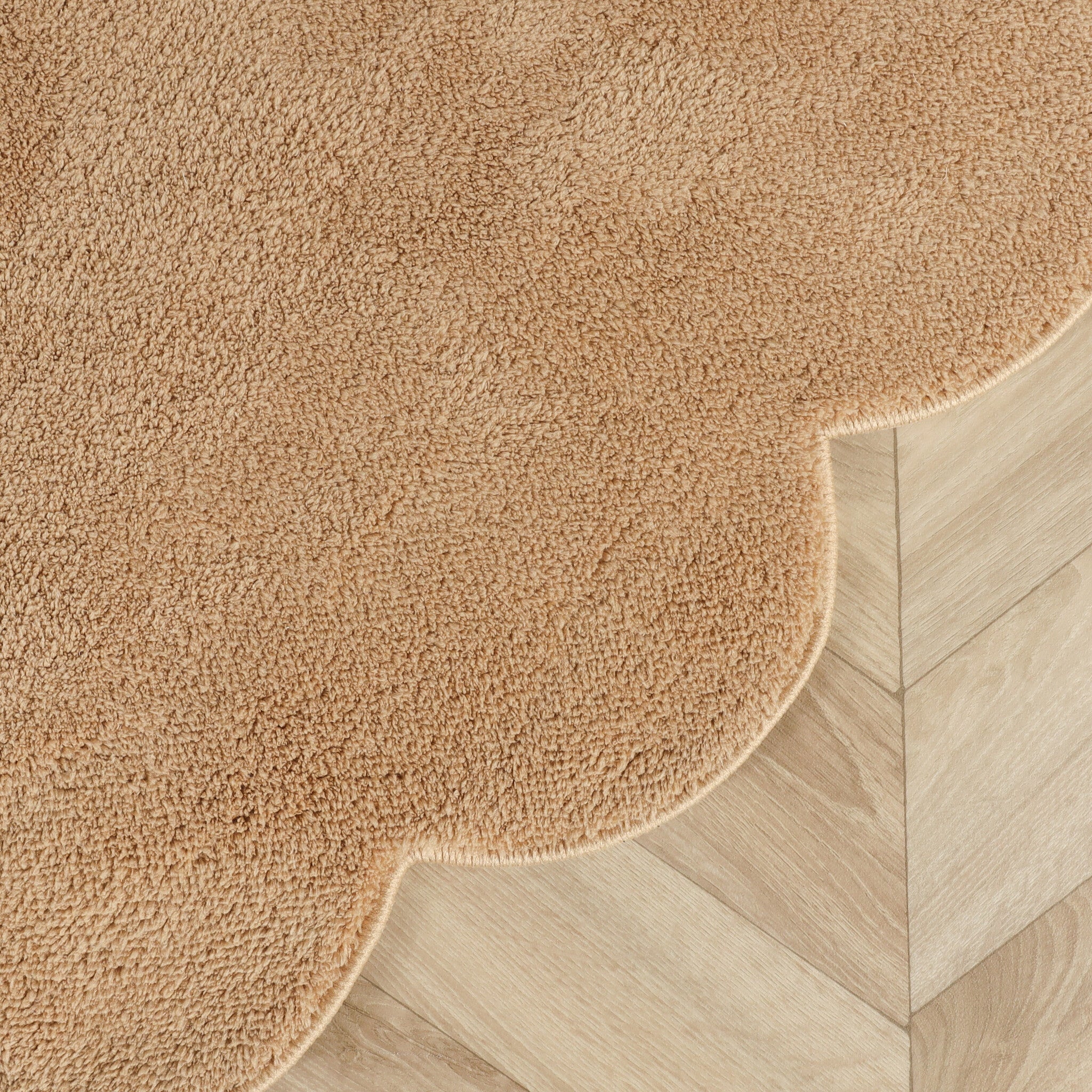 Round washable rug - Puck Brown