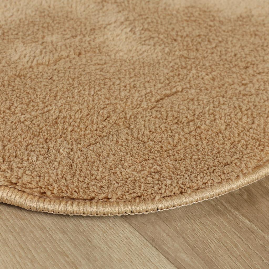 Round washable rug - Puck Brown
