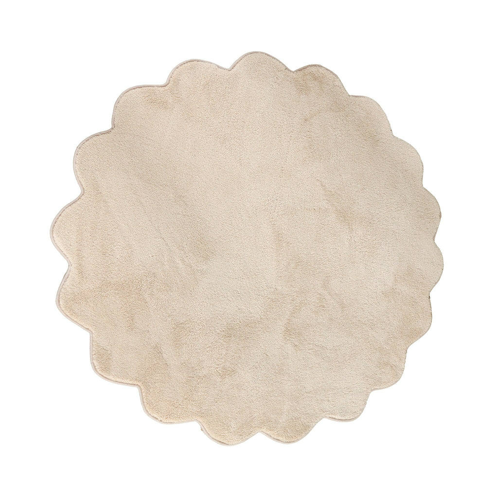 Round washable rug - Puck Beige