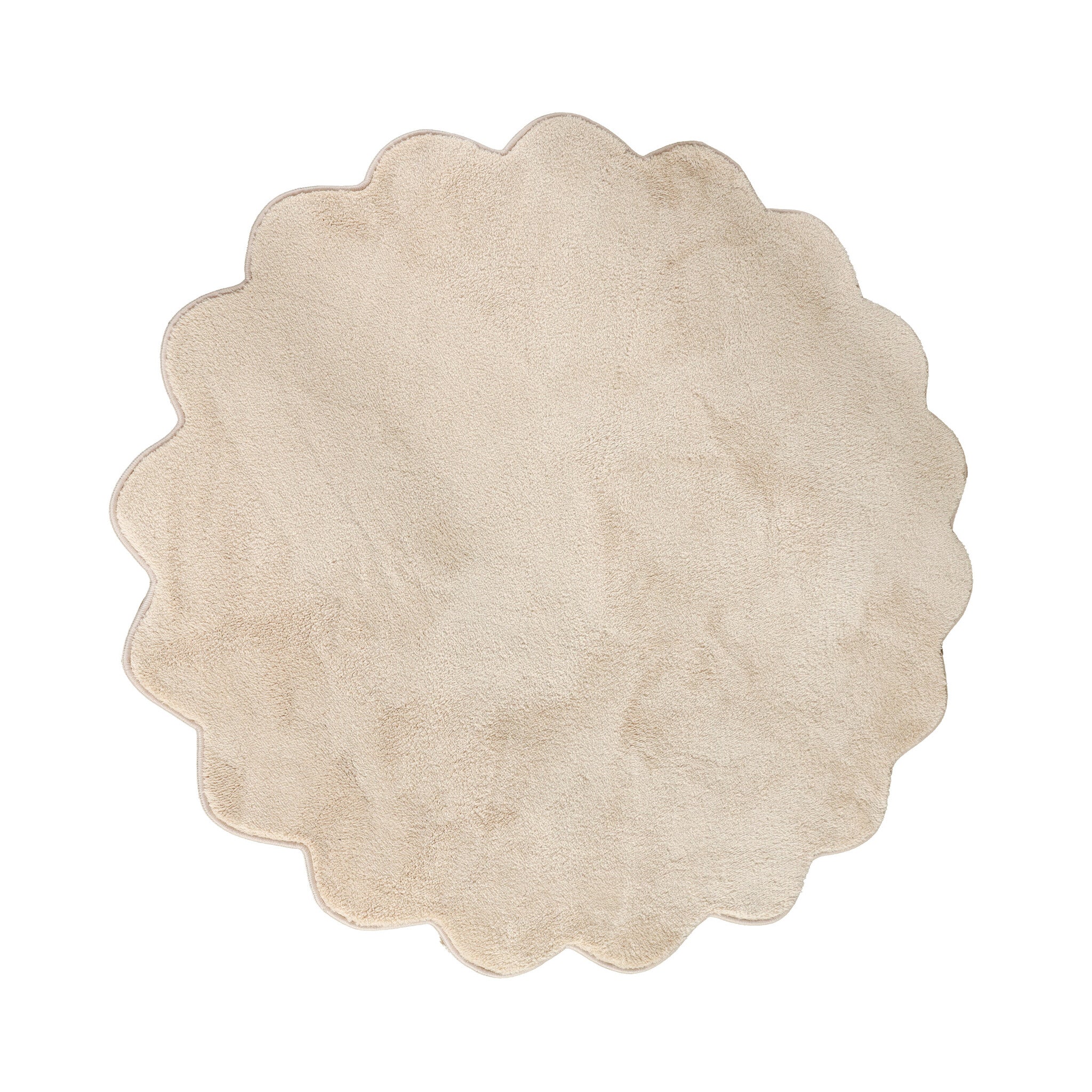 Round washable rug - Puck Beige