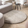 Round high-pile rug - Yves Beige