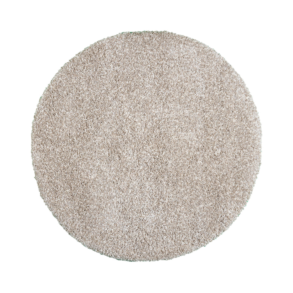 Round high-pile rug - Yves Beige