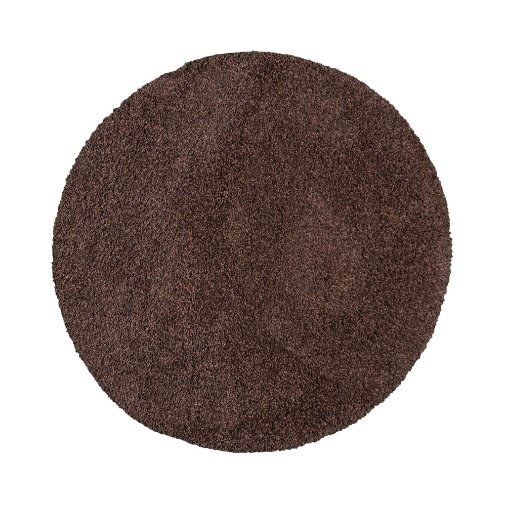 Round high-pile rug - Yves Brown
