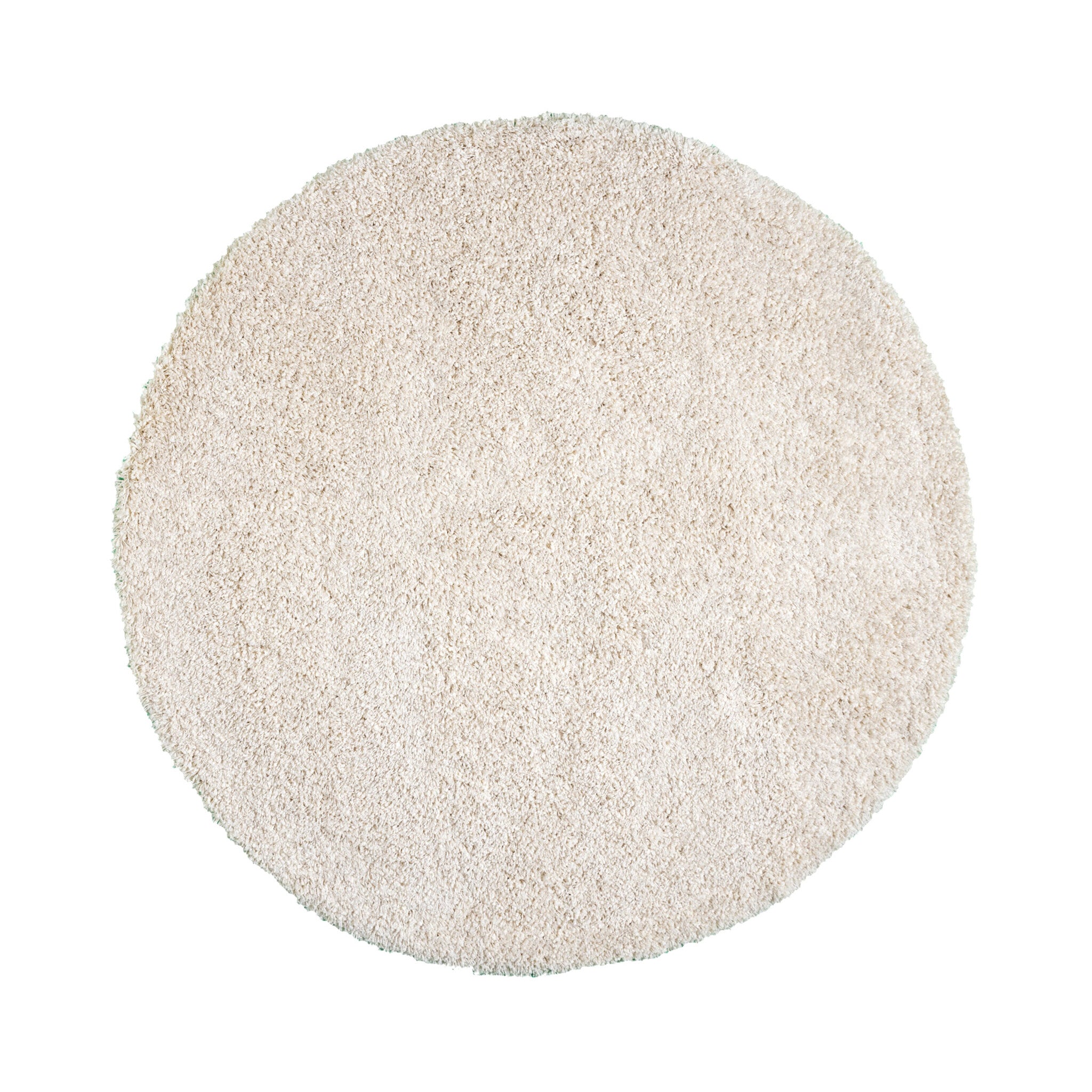 Round high-pile rug - Yves Cream