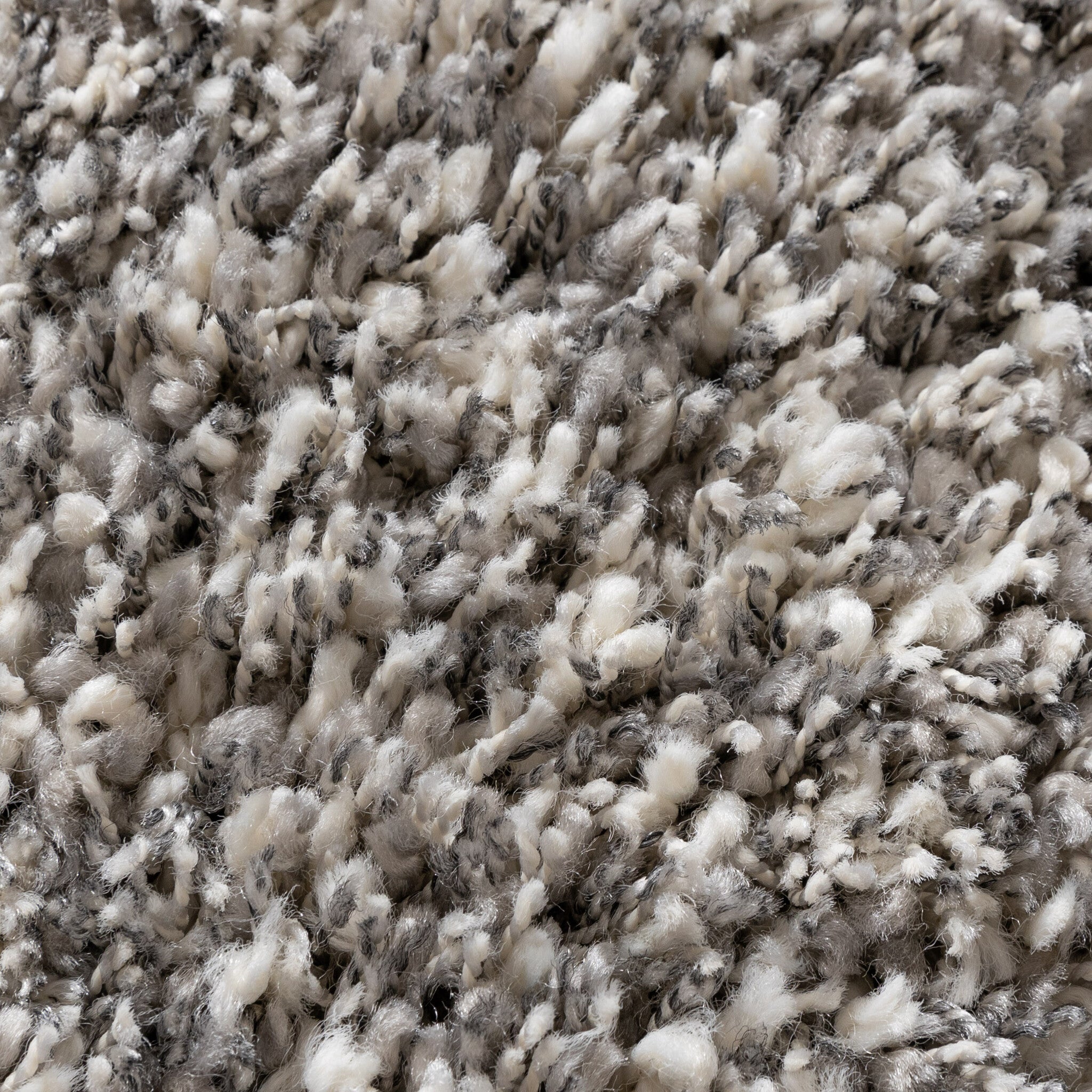 Round high-pile rug - Yves Light grey