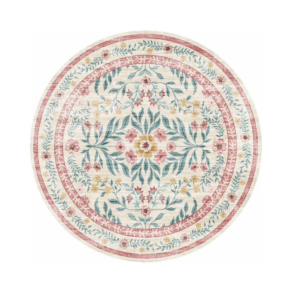 Round vintage outdoor rug - Luana Multicolor