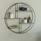 Industrial vintage wall shelf - Round