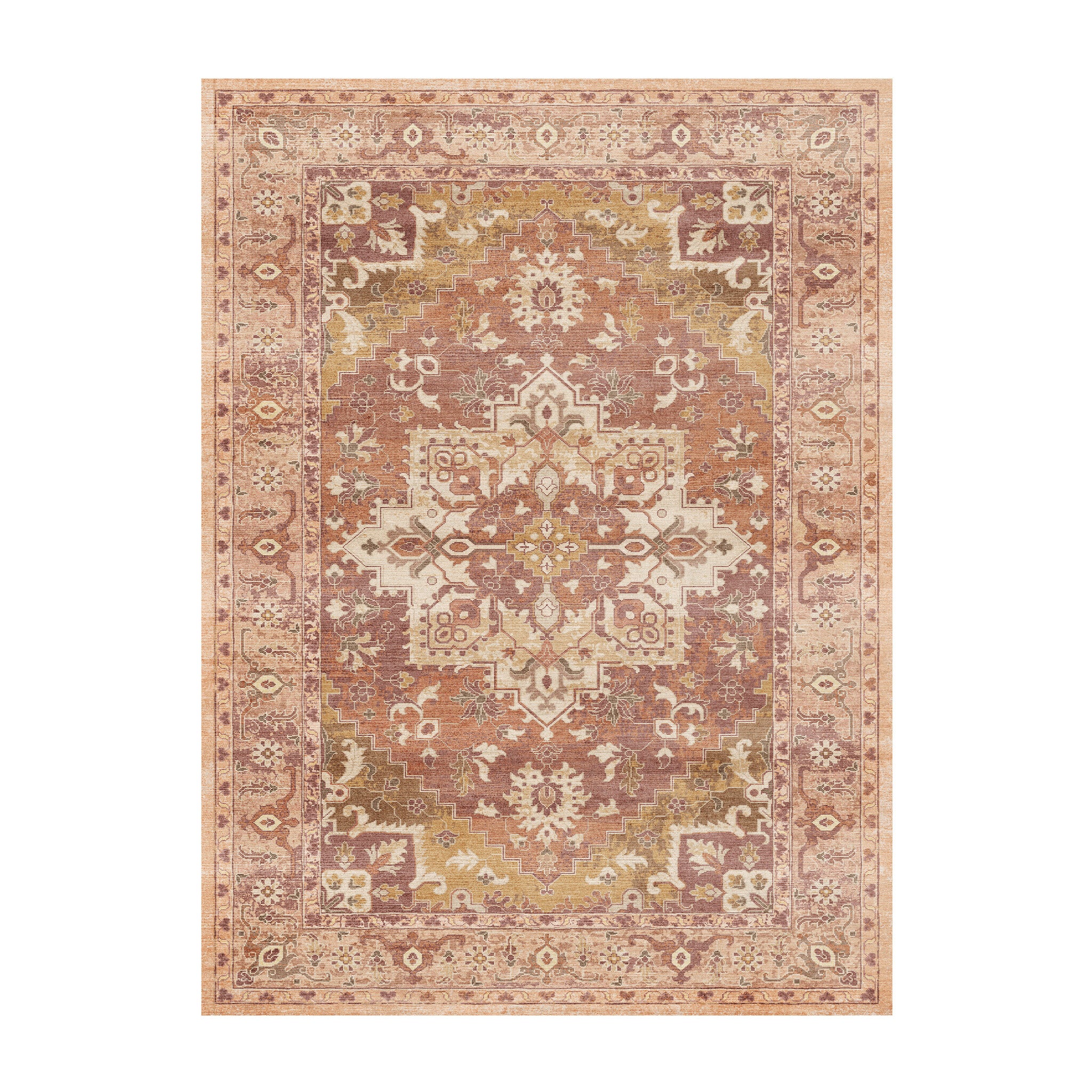 Vintage rug - Sage Medallion Terracotta