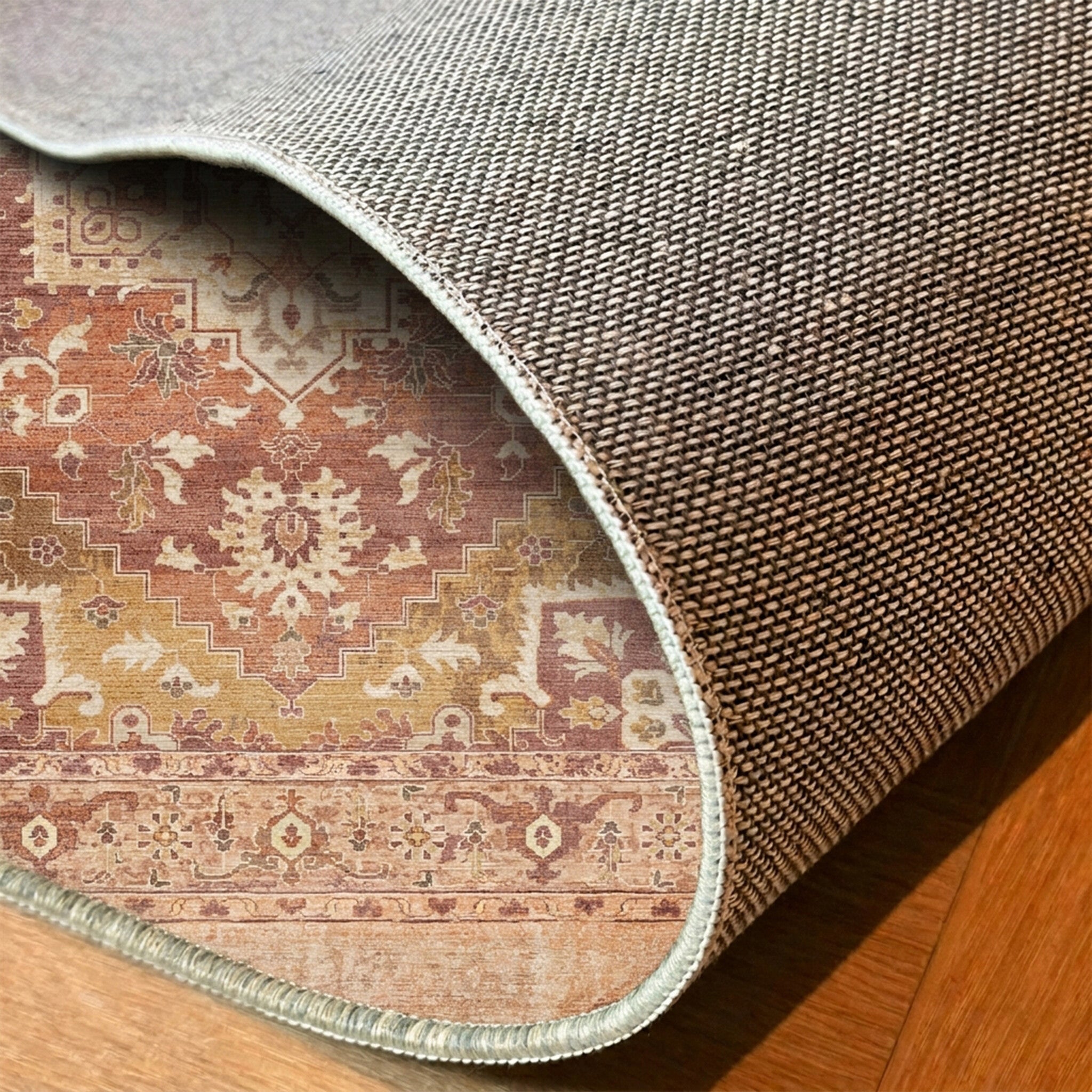 Vintage rug - Sage Medallion Terracotta