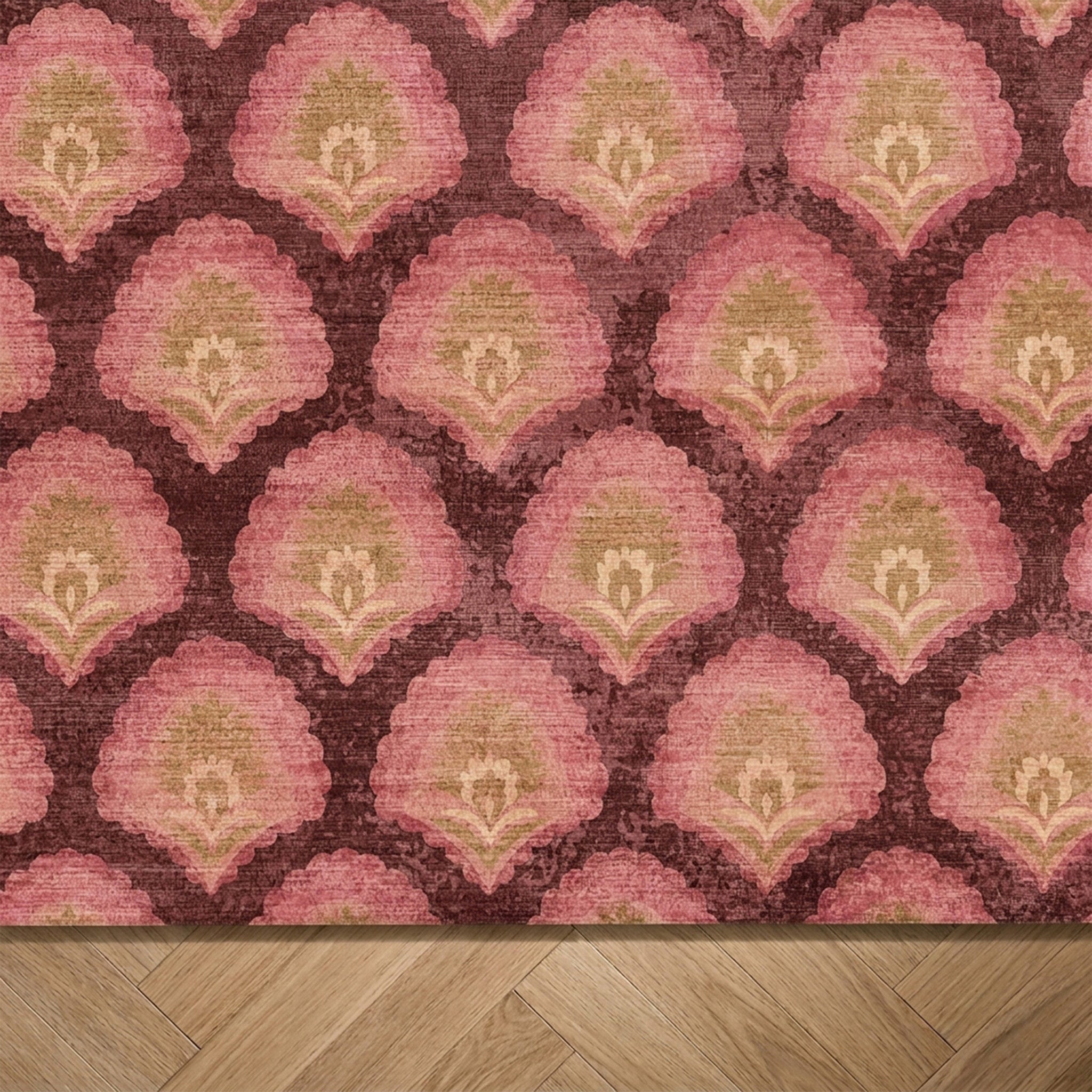Vintage rug - Sage Pattern Red