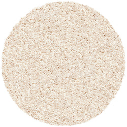 Round high-pile rug - Twilight cream/white 6926