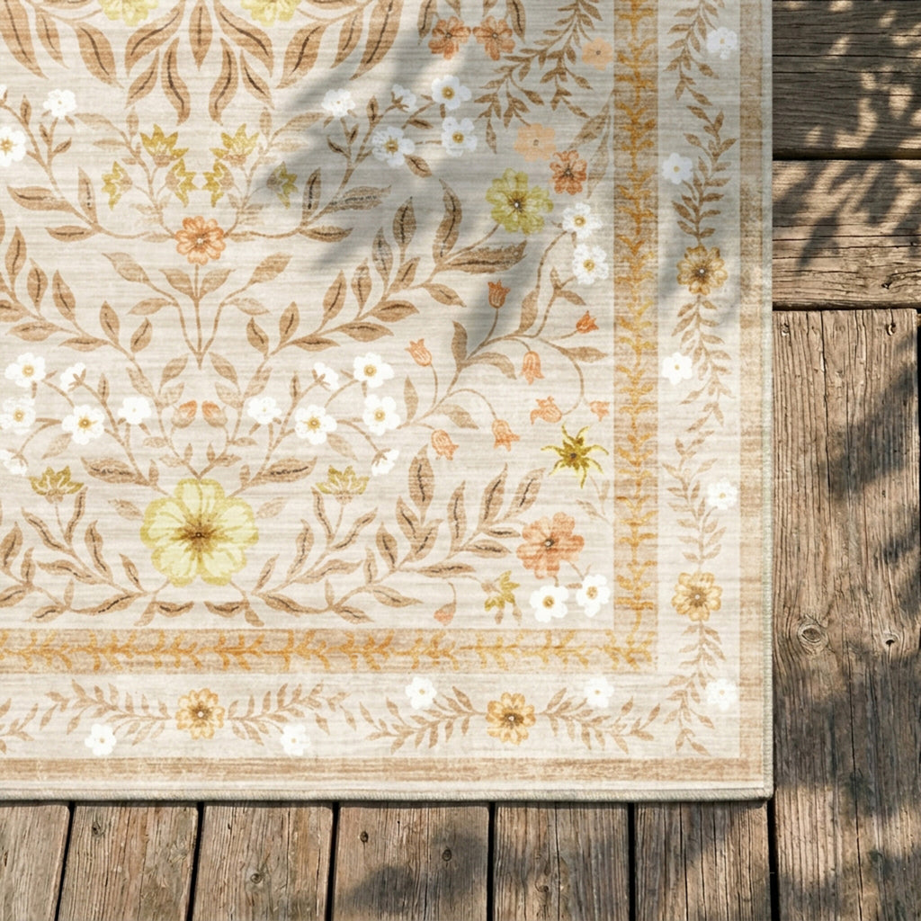 Vintage outdoor rug - Luana Yellow