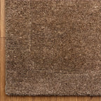 Wool rug - Isara Border Brown