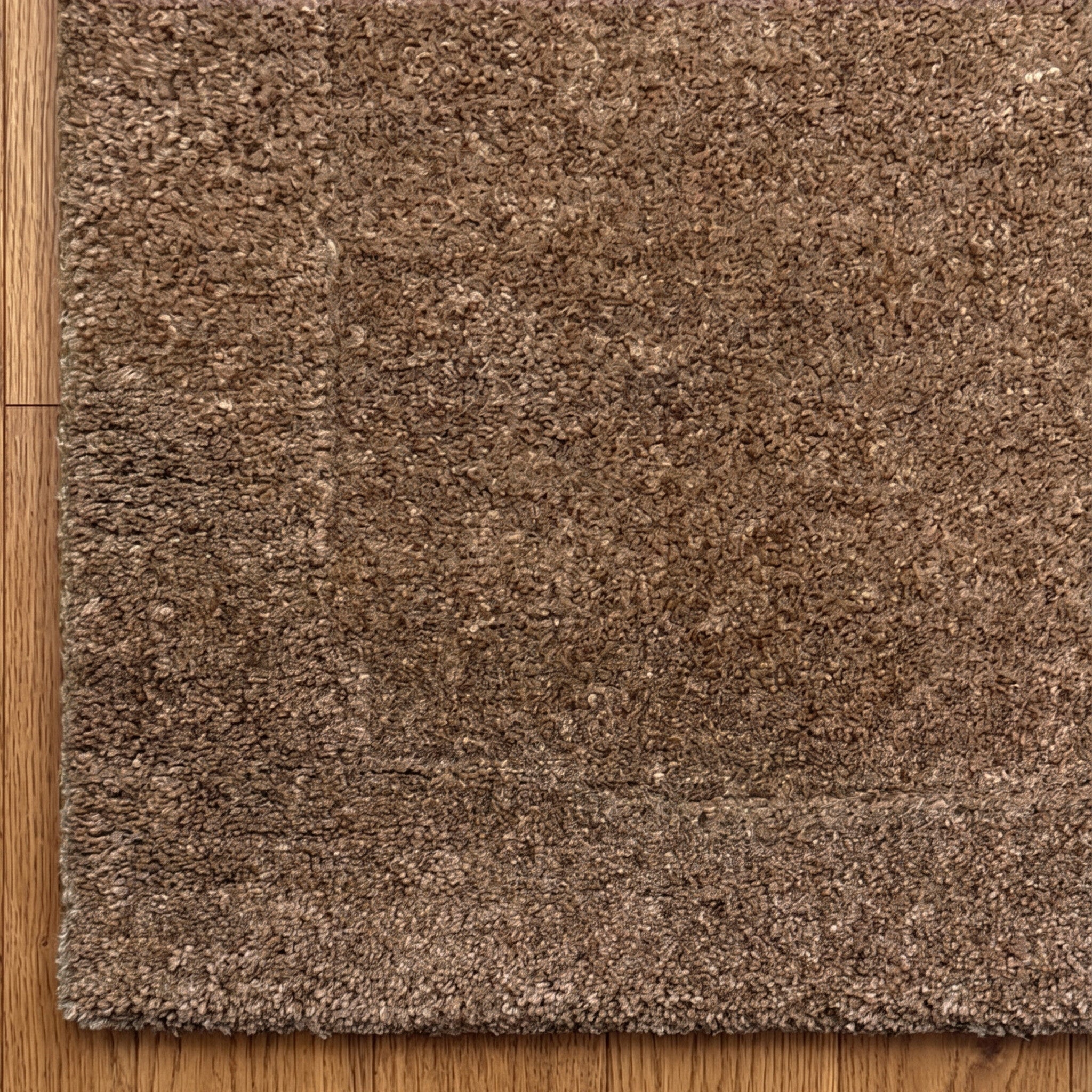 Wool rug - Isara Border Brown