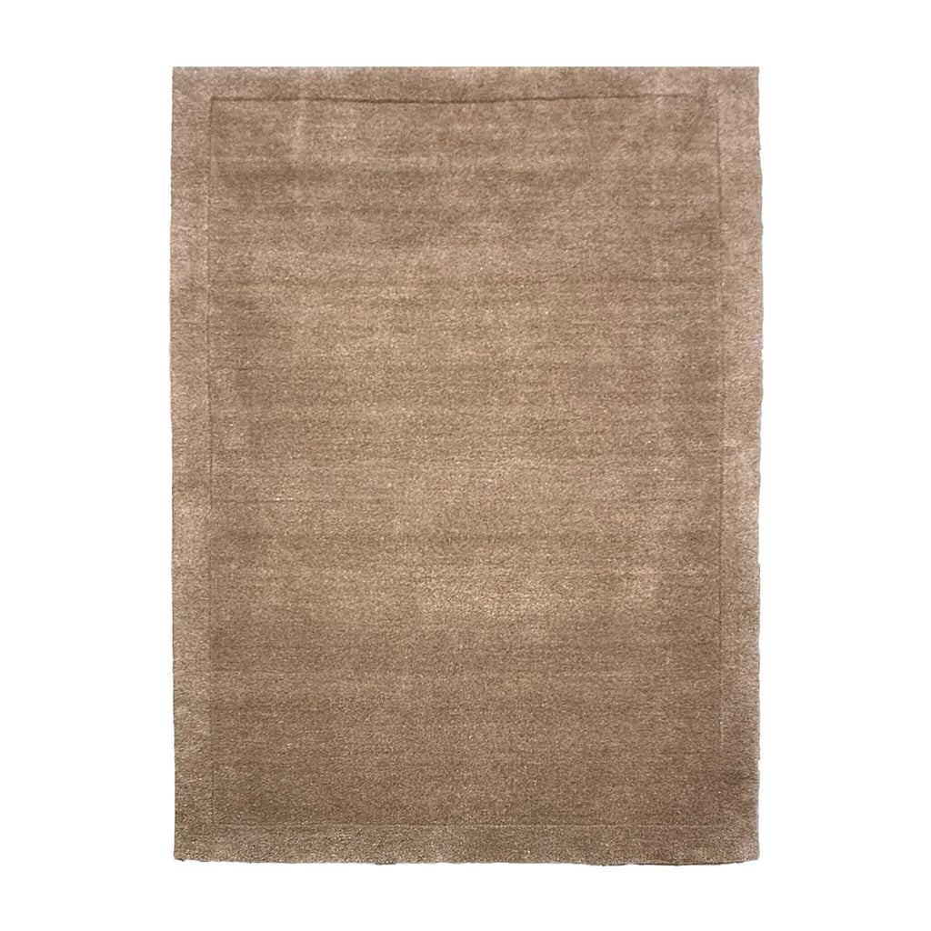 Wool rug - Isara Border Brown
